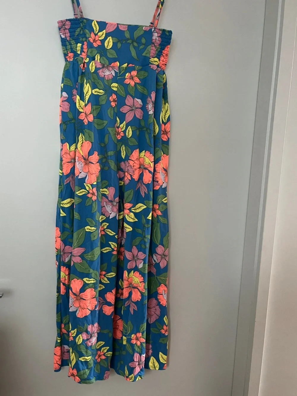 Blue Floral Maxi Sundress Romper
